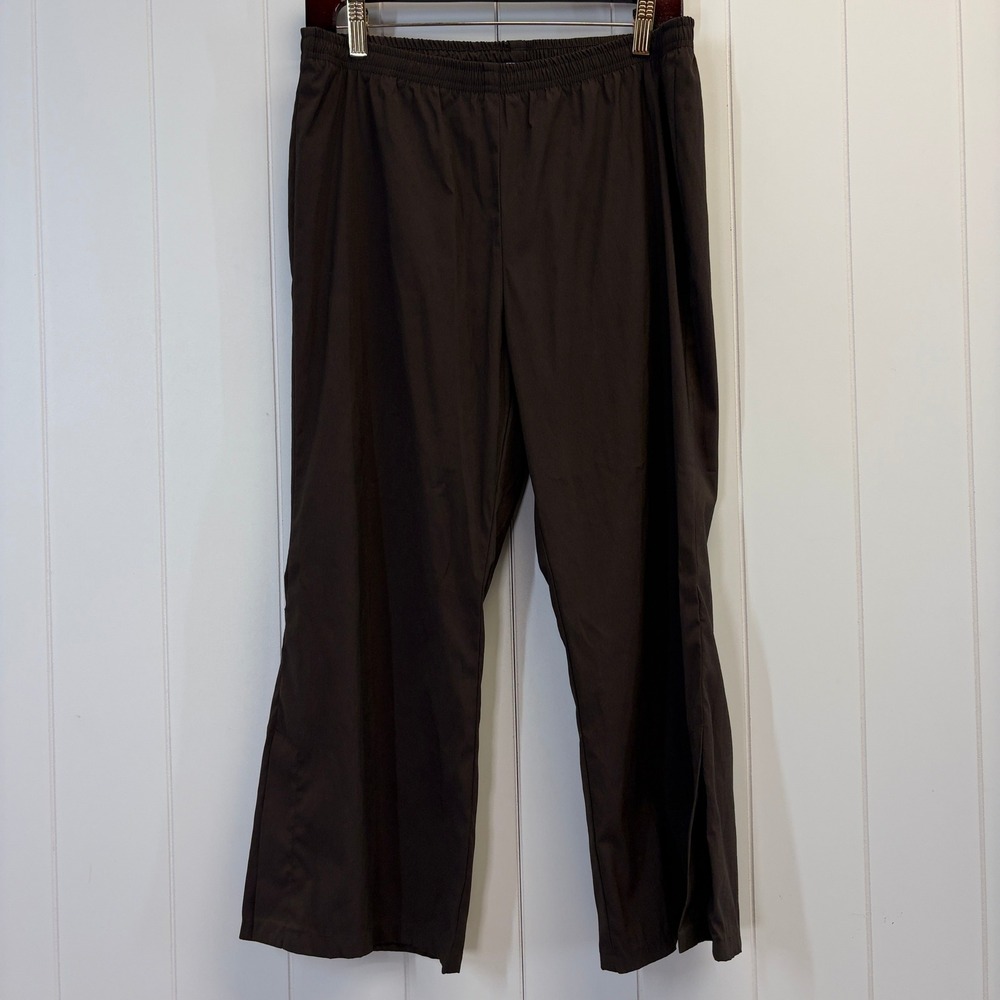 Noel Asmar Side Slits Spa Uniform Pants Women Size S Brown Loungewear Earthy